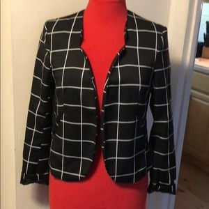 Windowpane blazer h&m size 10